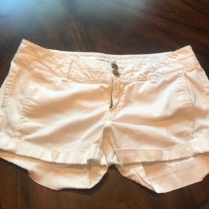 Express Cotton blend white shorts